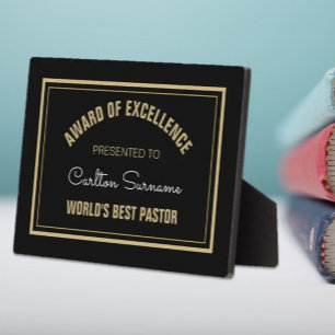 Photo Top Cadeau ! Plaque Best Pastor