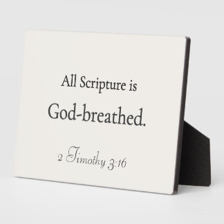 Photo Toute Écriture est inspirée de Dieu — Plaque de dé