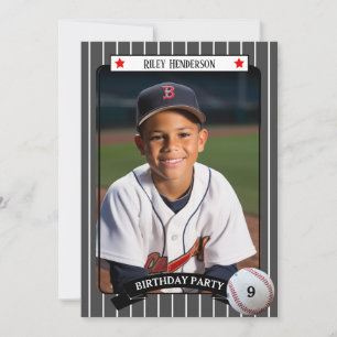 Photo Trading Card Baseball Birthday Party