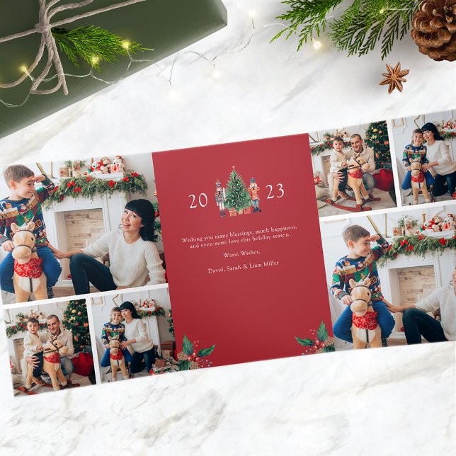 Photo Trifold Holiday Card (2023 Nutcracker Photo Trifold Holiday Card)