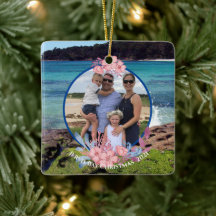 Photo Tropical Beach Christmas Ornament