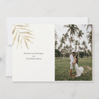 Photo tropicale Faire-part de mariage aquarelle