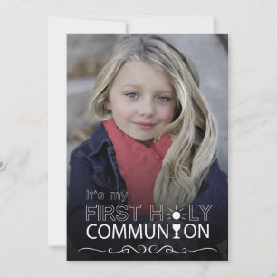 Photo Typography First Holy Communion - Invitation