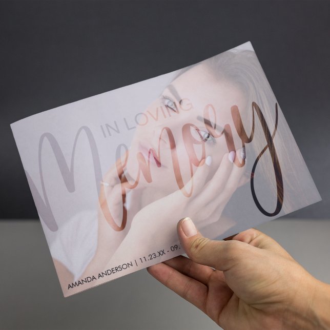 Photo Typography | Funeral Celebration of Life Invitation (Creator Uploaded)