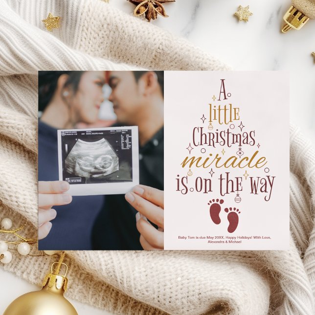 Photo Ultrasound Noël Faire-part de grossesse (Créateur téléchargé)