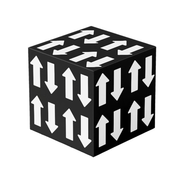 Photo Up Down Wood Cube Decor (Angle devant)