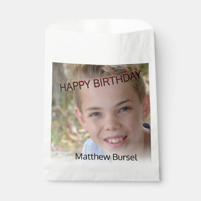 Photo Upload Create Your Own Fabulous Favour Bag (Front)