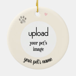 Photo Upload Forever Loved Pet Memorial Ornament
