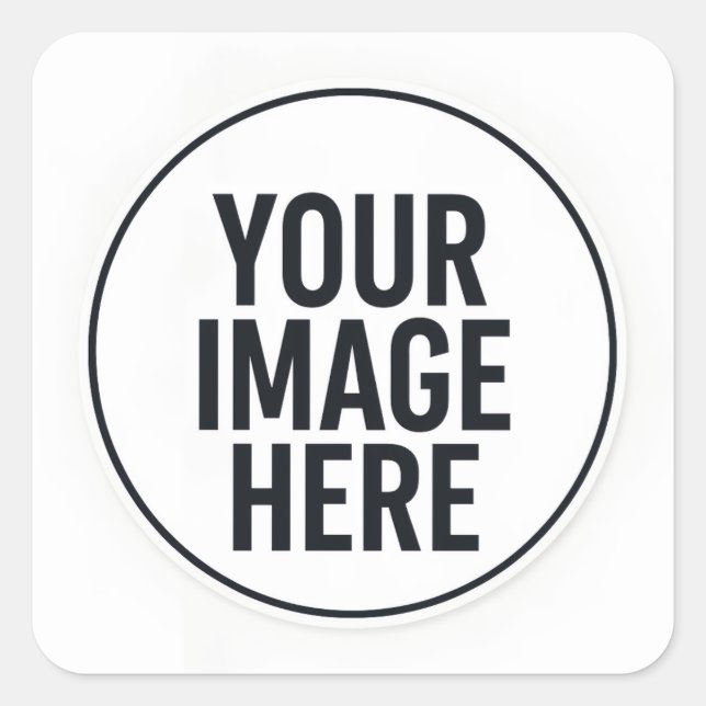 Photo Upload Sticker | Waterproof Square Lable (Devant)