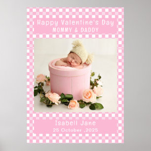 Photo Valentine For Mommy And Daddy New Parents Poster