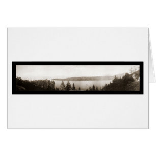 Photo verte 1906 du lac Tahoe de baie