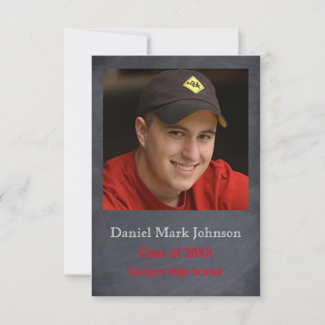 Photo Vertical - 3x5 Graduation Announcement (Front)