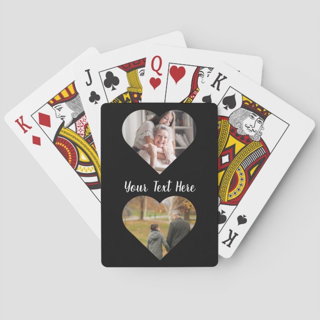 Photo Vertical Custom Text Playing Cards (Back)