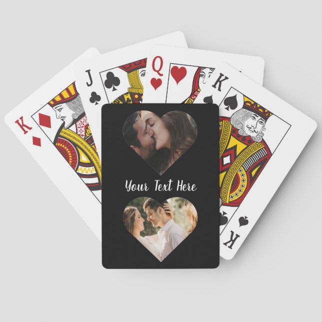 Photo Vertical Custom Text Playing Cards (Back)