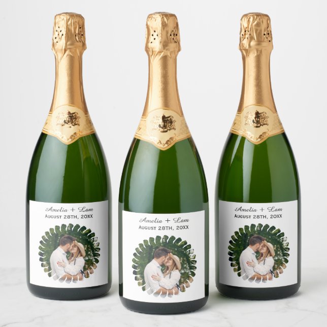 Photo Vin Bouteille Étiquette Vin personnalisé Éti (Bouteilles)