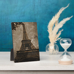 Photo Vintage Eiffel Tower Plaque
