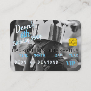 Photo VIP Birthday Credit Card Invitations