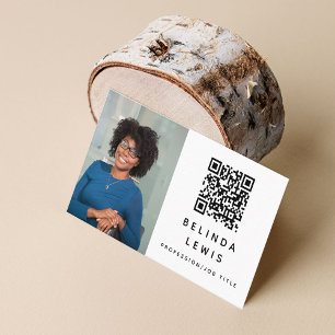 Photo Visiting Calling Card QR Code Business Card