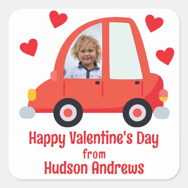 Photo Voiture Stickers Saint Valentin (Devant)