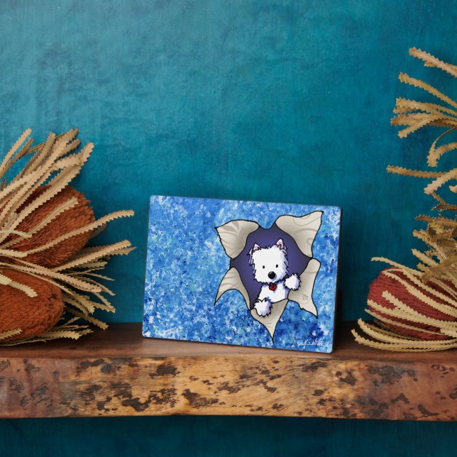 Photo Vol Westie Sur Plaque Bleue (Côté)