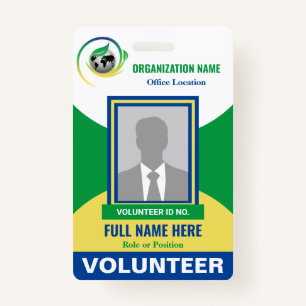 Photo Volunteer Non-Profit NGO Any Color Template Badge