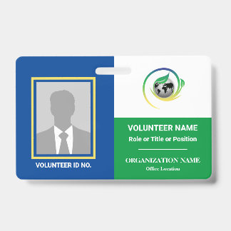 Photo Volunteer Non-Profit NGO Any Colour Template Badge