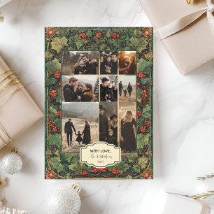 Photo VRustic Holly Christmas Party Holiday Card