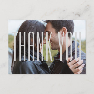 Photo W/ Empire Letters -3x5 Thank You Flat Card