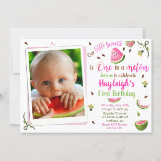 Photo Watermelon invitation anniversaire 1er anniv