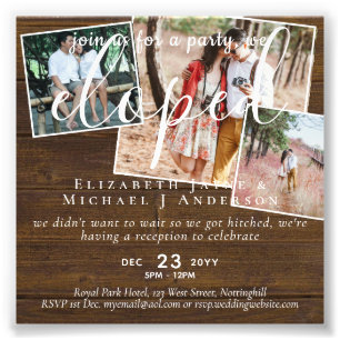 PHOTO We Eloped Announcement Reception Party