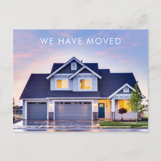 Photo We Have Moved Moving Announcement Postcard