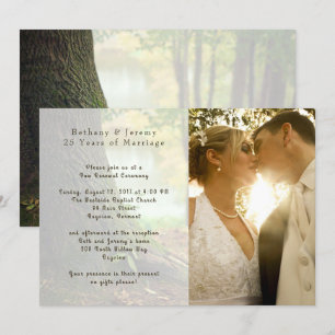 Photo Wedding Anniversary Ceremony Invitation