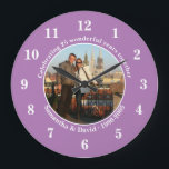 Photo Wedding Anniversary  Gift Wall  Large Clock<br><div class="desc">A Photo Wedding Anniversary Gift Wall Large Clock is a meaningful and elegant way to celebrate lasting love. Personalized with a cherished photo, it transforms a favorite memory into a functional piece of art. The large wall clock design makes a striking statement while keeping the sentiment at the center. Perfect...</div>