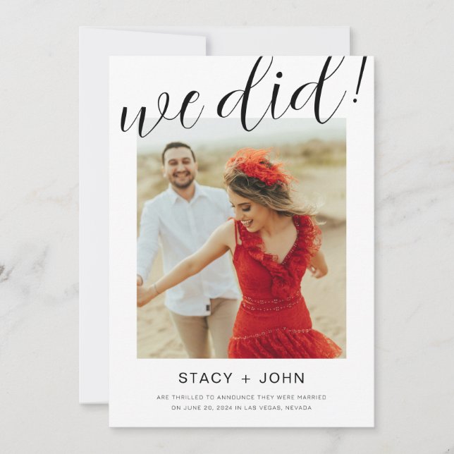 Photo Wedding Announcement (Front)