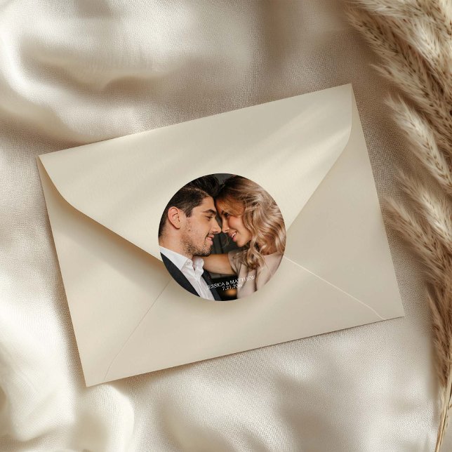 Photo Wedding Classic Round Sticker (Creator Uploaded)
