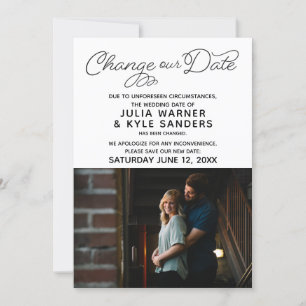 Photo Wedding Date Change Announcement