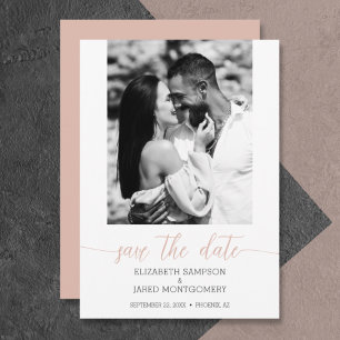 Photo Wedding Dusty Pink Save The Date