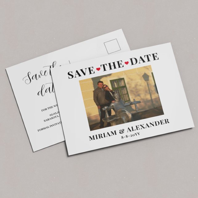 Photo Wedding Enregistrer la date Carte postale (Créateur téléchargé)