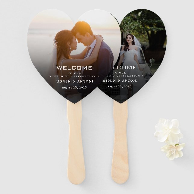 Photo Wedding Fan Program (Front and Back)
