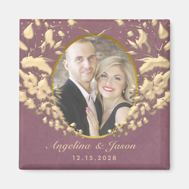 Photo Wedding Favor Magnet (Front)