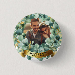 PHOTO Wedding Gift Newlyweds Anniversary Couples 1 Inch Round Button