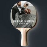 Photo Wedding Gift Personalized Ping Pong Paddle<br><div class="desc">Say Congratulations To The Newly Weds with a Personalized pong paddle.. simply add your own photograph and text to this great paddle .. easy to personalize .. customizable photo template sports equipment from Ricaso - perfect gift-ideas for weddings,  anniversaries and more</div>