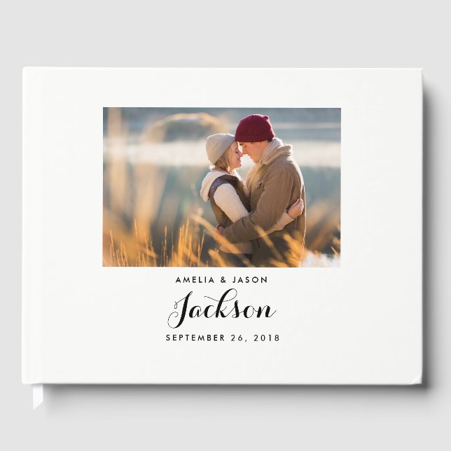 Photo Wedding Guest Book, add your photo Guest Book (Front)