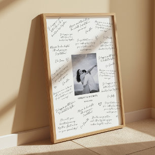 Photo Wedding Guest Signature Poster