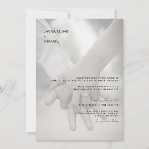 Photo Wedding Hands Modern Invitation