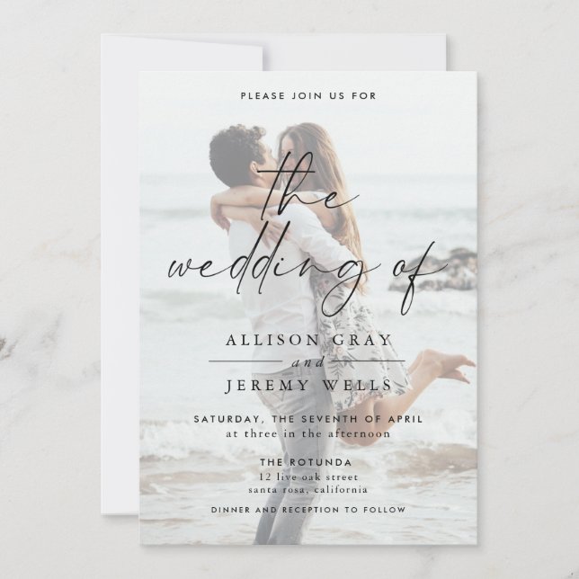 Photo Wedding Invitation (Front)