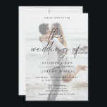 Photo Wedding Invitation<br><div class="desc">All aspects of this design can be edited (font,  text size,  or floral accents moved/removed) to fit your needs. Please contact me if you need help with this design.</div>