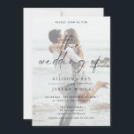 Photo Wedding Invitation<br><div class="desc">All aspects of this design can be edited (font,  text size,  or floral accents moved/removed) to fit your needs. Please contact me if you need help with this design.</div>