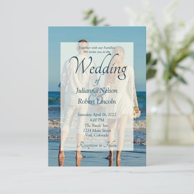 Photo wedding invitation (Standing Front)