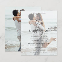 Photo Wedding Invitation 